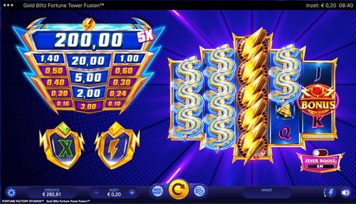Gold Blitz Fortune Tower Fusion