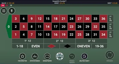 Sweep&Win Roulette gameplay