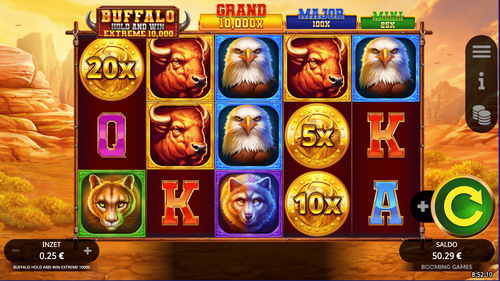 Buffalo Hold and Win Extreme 10,000 slot | Play at Kansino