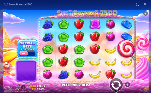 Sweet Bonanza 2500 Gameplay